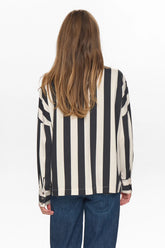 Numph Minzu Stripe Shirt - Caviar